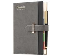 Mcdsuc Academic Diary 2026 A5 Page per Day,Jan 2026-Dec 2026 Diary with Month View,12 months Productivity Daily Planner 2026 with Pen,Colourful Tabs,3 Bookmarks,Stickers,Hardcover,Black