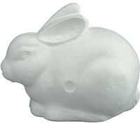 MCE-Commerce A390411 Polystyrene Rabbit Sitting 70 x 100 x 105 mm White