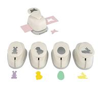 MCE-Commerce Easter Motif Punch Set, 2.54 cm, 5 Pieces, White, 5X 2,54 cm
