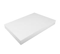 MCE-Commerce Polystyrene Sheet Rectangular 297 x 420 x 40 mm 1 Piece for Crafts, Model Making, Creative Projects, Styrofoam, White, A3 29,7x42x4 cm