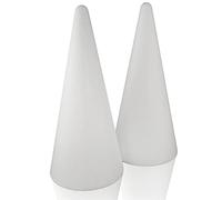 MCE-Commerce Polystyrene Cone Diameter, Height, Pack of 2, Styrofoam, White, Ø 12 cm Höhe 27 cm