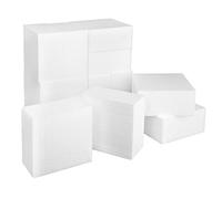MCE-Commerce Polystyrene Styrofoam Rectangles │ Blocks for Crafts 5 cm, White, 10×10×5cm