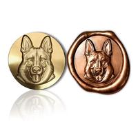 Mceal Wax Seal Stamp Head, 3D Embossed Relief for DIY Crafts, Wedding Invitations, Gift Wrapping,Animal Pet & Beasts Collection Dog-German Shepherd