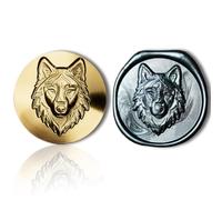 Mceal Wax Seal Stamp Head, 3D Embossed Relief for DIY Crafts, Wedding Invitations, Gift Wrapping,Animal Pet & Beasts Collection-Wolf