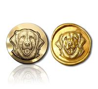Mceal Wax Seal Stamp Head, 3D Embossed Relief for DIY Crafts, Wedding Invitations, Gift Wrapping,Animal Pet & Beasts Collection Dog-Retriever