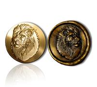 Mceal Wax Seal Stamp Head, 3D Embossed Relief for DIY Crafts, Wedding Invitations, Gift Wrapping,Animal Pet & Beasts Collection-Lion