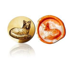 Mceal Wax Seal Stamp Head, 3D Embossed Relief for DIY Crafts, Wedding Invitations, Gift Wrapping,Animal Pet & Beasts Collection Fox