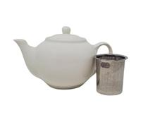 McEntee's Dublin Ceramic Tea Teapot 600ml/20 oz (2 Cup) with Removable Stainless Steel Infuser