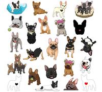McEtt Frenchie Dog Sticker Sheets - Cute French Bulldog Stickers for Kids Students Teens Adults Frenchie Lovers - 5 Sheet Pack (115 Pieces) - Birthday Party Favors, Classrooms, Laptops, Water Bottles