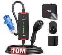 MCEVKELN EV Charger Type 2 to CEE Plug- 10M Type 2 EV Charger| 7KW 32A| Mode 3 EV Charging Cable | 6-32A Switchable Current| Delay Timer |EV Mobile Charging Station for Electric Cars