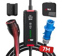 MCEVKELN EV Charger Type 2 to CEE Plug- 7M Type 2 EV Charger| 7KW 32A| Mode 3 EV Charging Cable | 6-32A Switchable Current| Delay Timer |EV Mobile Charging Station for Electric Cars