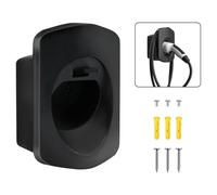 MCEVKELN Type 2 EV Charger Holder, EV Car Charging Cable Organizer | Nozzle-Holster Dock| Plug Wall Mount| Screws| Black| Electric Vehicle Holder Compatible with Tesla/MG/BMW/VW/Polestar
