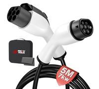 MCEVKELN Type 2 EV Extension Cable 7.2kW - 5M Lockable Type 2 Charging Cable| 32A |1 Phase| 5m TPU Cable Compatible with all EVs Type 2 Tesla/MG/BYD