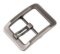McFanBe 1.5 Inches (38-40 mm) Belt Buckle Single Prong Square Replacement Buckle for Men Women Belt (Grey05)