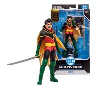 McFarlane DC Multiverse Classic Robin Damian Wayne Sculpture, Gold Label, Articulated Figure 18 cm with Original Design, Flying Base, Collectible Card and Accessories, +12 Years, Bizak (64387111)