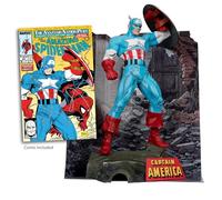 McFarlane Marvel Captain America 1:6th Scale Posed Figure with Scene & Comic (The Amazing Spider-Man #323) Toys
