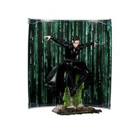 McFarlane Movie Maniacs Trinity (The Matrix) 6" Posed Figure WV6 WB100 Toys - Limited Edition with Scenic Backdrop and Environmental Base Display