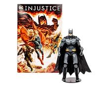 McFarlane Toys 7-Inch Batman Figure - DC Multiverse Figures - Comic Inside - 22 Moving Parts - Collectable Art Card Included - Grey, Black, Yellow