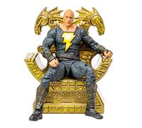 McFarlane Toys, 7-Inch DC Black Adam Action Figure with 22 Moving Parts, Collectible DC Black Adam Movie Figure with Throne, Stand Base and Unique Collectible Character Card - Ages 12+