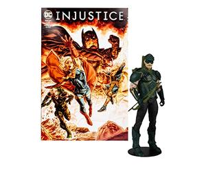McFarlane Toys - 7-Inch Green Arrow Figure - DC Multiverse Figures - Batman Toys - Collectable Batman Comic Inside - 22 Moving Parts - Collectable Art Card Included