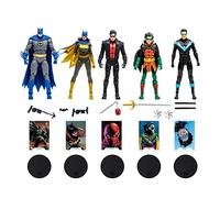 McFarlane Toys, DC Multiverse Batman Family 7-inch Action Figure set, 5 Figure Gold Label Collectible Set including Batman, Robin, Batgirl, Nightwing and Red Hood - Ages 12+