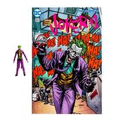 McFarlane Toys, DC Page Punchers, 3-Inch DC Comic Rebirth Joker Action Figure with 5 points of articulation, Collectible DC Figure with Character Comic Book - Ages 12+