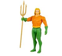 McFarlane Toys DC Super Powers Aquaman Collectible Figure - 4-inch Articulated Action Figure with Trident and Collectible Card - Nostalgia Series
