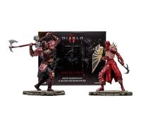 McFarlane Toys - Diablo IV Rend Barbarian and Blood Necromancer 2pk Gold Label 1:12 Scale Posed Figures, Gold Label, Amazon Exclusive