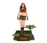 McFarlane Toys Movie Maniacs Ruby Roundhouse 6 inch Scale Figure - Jumanji: The Next Level Collectible with Exclusive Bonus Item, Environmental Base, Printed Backdrop, and Art Card for Collectors