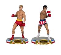 McFarlane Toys Rocky IV Movie Boxer Rocky Balboa on Stable Base 6-Inch Posed Figure Bundle Rocky IV Movie Ivan Drago 6-Inch Detailed Posed Figure on Stable Base (2 Items)