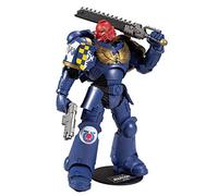 McFarlane Toys, Warhammer 40000 Ultramarines Primaris Assault Intercessor Action Figure with 22 Moving Parts, Collectible Warhammer Figure with collectors stand base - Ages 12+