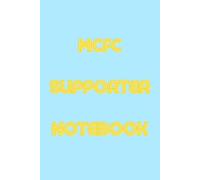 mcfc supporter notebook with 150 lined pages | 6" x 9", skyblue cover and your team as a watermark
