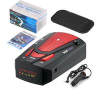 Mcflash Speed Camera Detector With 360 Degree Protection, Voice and Radar Alerts for Vehicle (Red)