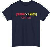 McFly Concert T-Shirt, Busted vs McFly UK Tour 2025 Shirt, Concert Band Apparel Unisex top Navy
