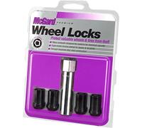 MCGARD 25357 Tuner Style Cone Seat Wheel Locks Black (M12 x 1.5 Thread Size) - Set of 4, 4 Locks / 1 Key