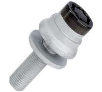 26002SUB Wheel Lock Bolts Black SUB M12 x 1,25, flat seat, total length 63,0 mm, Overall length 63,0 mm, Hex size 17mm, Key diameter 25,8 mm