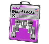 McGard 27316 Black Bolt Style Cone Seat Wheel Lock Set (M12 x 1.25 Thread Size) - Set of 4 Locks and 1 Key