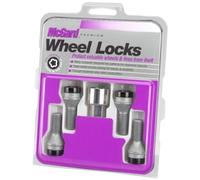 McGard 27326 Black Bolt Style Cone Seat Wheel Lock Set, 4 Locks / 1 Key