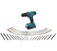 McGregor 18V Cordless Combi Drill with 100 Accessories - 2AH