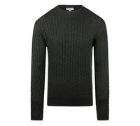 McGregor Cable Pullover Merino Wool Melange Dark Dark Green Green size 3XL