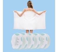 MCHERRY 5 Pack Premium Compressed Towel Tablets Disposable Towel 55.1 in x 27.5 in Large Bath Towel Travel Towel Reusable for Hotel Camping Mountaineering Sports Hiking Beach Swimming Vacation