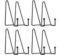 MCHERRY 6 Inch Display Stands for Plate Photos 4 Pack - Black Iron Easel Plate Holder Display Stands Metal Frame Holders for Photo, Pictures, Decorative Plate Dish and Tabletop Art