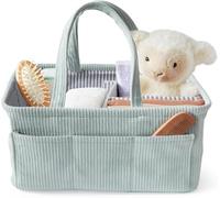 MCHERRY Diaper Caddy, Diaper Organizer or Storage, Portable Nursery Storage and Car Organizer, A Baby Gift Registry, Baby Shower Essentials & Caddy Organizer (Mint Green)
