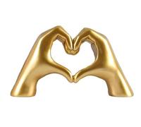 MCHERRY Heart Shape Hand Gesture Statues, Modern Art Sculpture Personalized Finger Home Decoration for Wedding Home Office Desktop Gifts