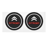 MCHHYL 2 PCS Silicone Car Cup Coaster for Citroen C1 C2 C3 C4 C5, Non-Slip Waterproof Car Drink Mat Anti-Vibration Mug Stand Accessories,B