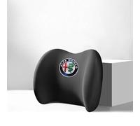 MCHHYL Car Headrest for Alfa Romeo Giulia Stelvio Tonale, Head Support Pillow Headrest Headrest Cushion Car Seat Pillow Travel Comfort Cushion,Black-One lumbar support