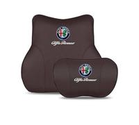MCHHYL Car Headrest for Alfa Romeo Tonale SUV 2022+, Head Support Pillow Headrest Headrest Cushion Car Seat Pillow Travel Comfort Cushion,Brown-One headrest and one lumbar support