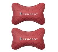 MCHHYL Car Headrest for Peugeot 205 GTI, Head Support Pillow Headrest Headrest Cushion Car Seat Pillow Travel Comfort Cushion,Red-Two headrests