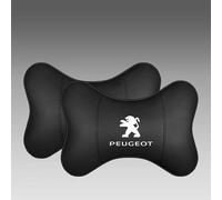 MCHHYL Car Headrest for Peugeot 206 207 307 308 3008 4008 5008 GT-LINE, Head Support Pillow Headrest Headrest Cushion Car Seat Pillow Travel Comfort Cushion,Black-2*headrests