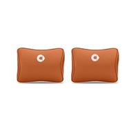 MCHHYL Car Headrest for Smart Forfour 453 2015-2019, Head Support Pillow Headrest Headrest Cushion Car Seat Pillow Travel Comfort Cushion,Orange-Two headrests